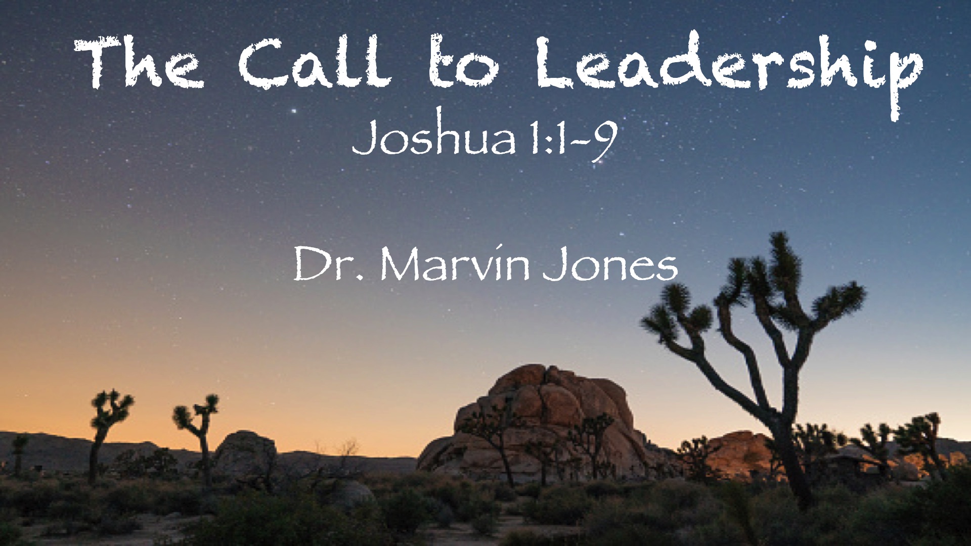 “The Call to Leadership”